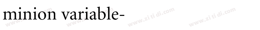 minion variable字体转换